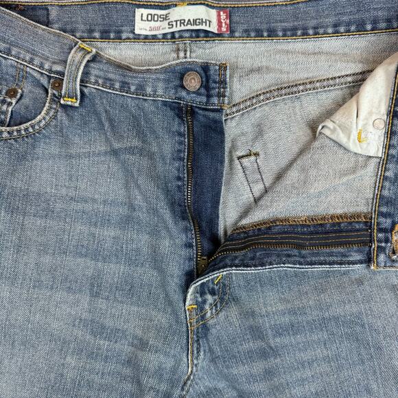 Levi's Jeans Mens 36x31 Blue Denim 569 Loose Straight Baggy Y2K Skater Grunge - Picture 4 of 13